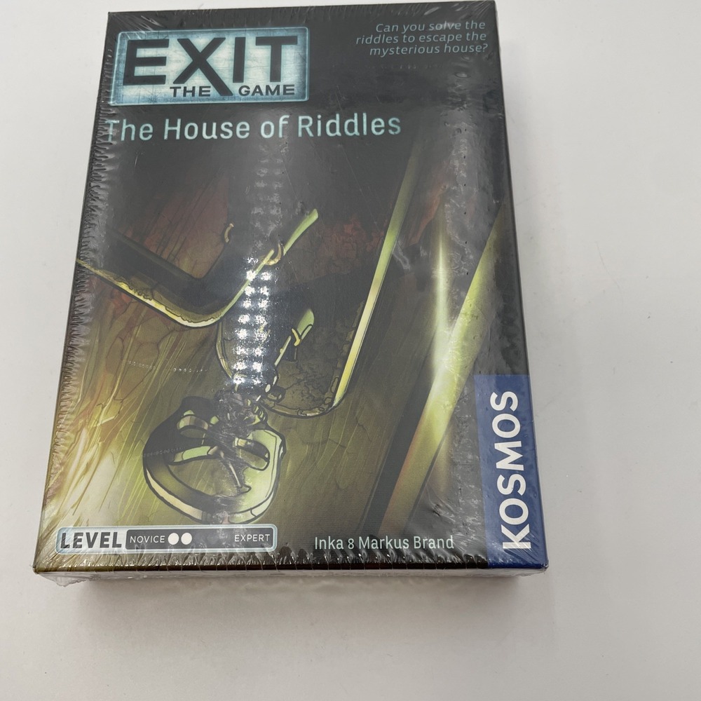 Exit the Game -The House or Riddles (1-4 players, 10 & up, 1-2 hours) New Sealed